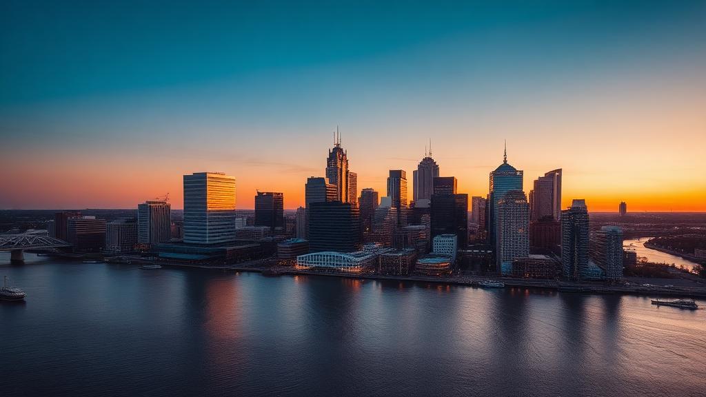 Connecticut city skyline