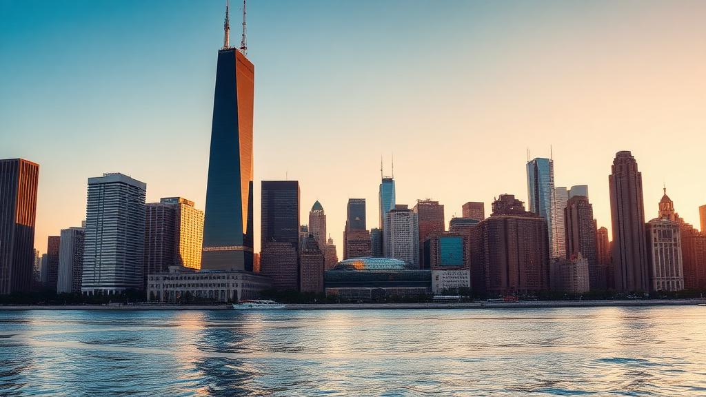 Illinois city skyline