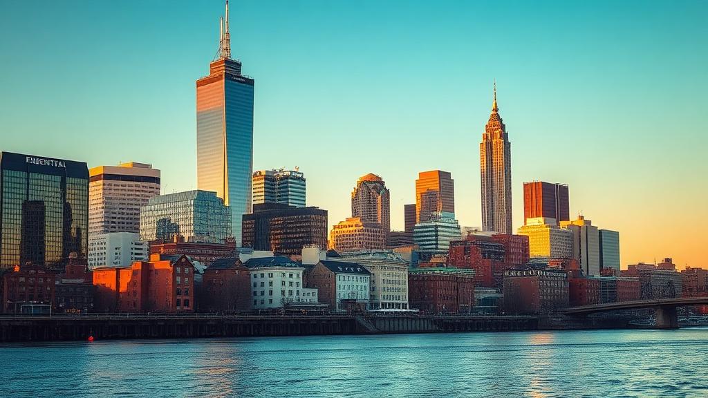 Massachusetts city skyline