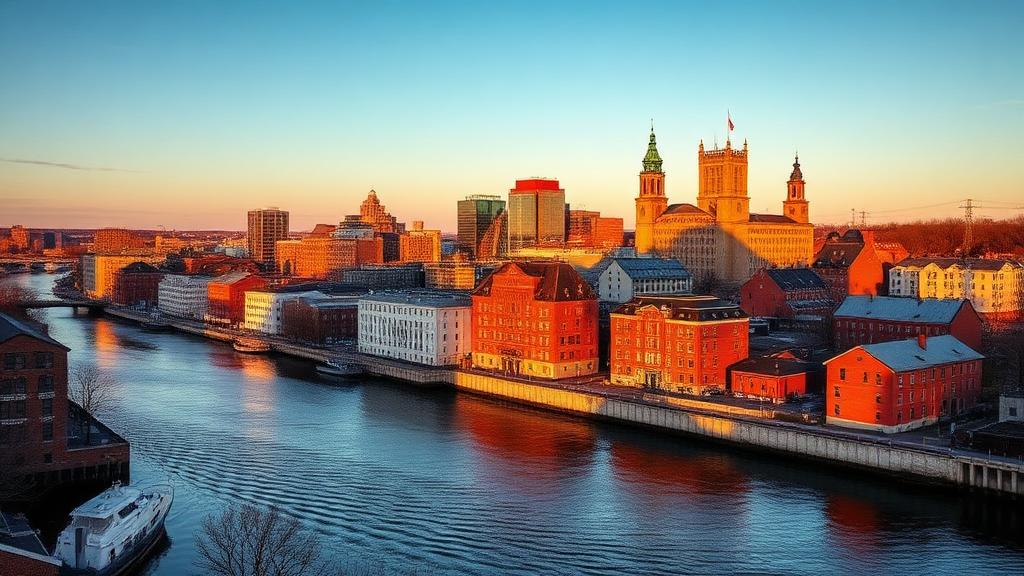 New Hampshire city skyline