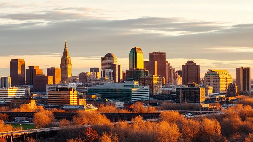 South Dakota city skyline